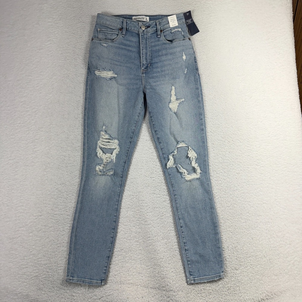 Abercrombie & Fitch Curve Love High Rise Super Skinny Ankle Jeans 27 4R 25x26 NW